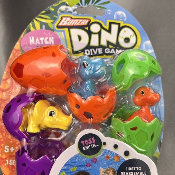 Banzai Dinosaur Dive Eggs – 18 Piece Underwater Pool Set Kids Water Toy 2pc LOT - Picture 4 of 11